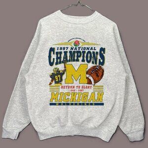 Vtg retro 1997 Michigan Wolverines Football return to glory sweatshirt shirt
